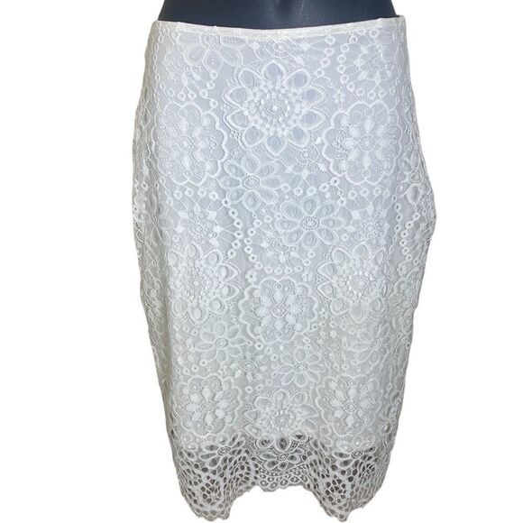 For love and lemons skirt coquette white lace overlay medium fairy delicate - Picture 1 of 6